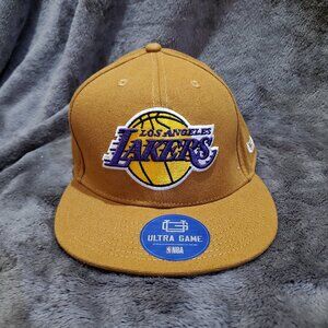 NBA Ultra Game Los Angeles Lakers OSFM Adjustable Flat Bill Camel Brown